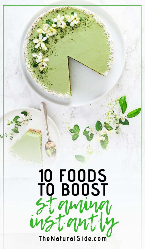 Recharge your body's battery! Here are 10 Foods that will boost your Stamina Fast. via thenaturalside.com #superfoods #healthyeating #stamina #boostenergy