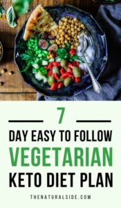Are you vegetarian? Want to try out keto diet? Here is a simple guide on Vegetarian Keto Diet with 7 day easy to follow low carb vegetarian keto meal plan. Keto Diet via thenaturalside.com #keto #healtyeating #vegetarian #cleaneating