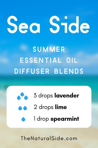 Sea Side - Summer Essential Oil Diffuser Blends | 21+ Summer essential oil diffuser recipes blends via thenaturalside.com #essentialoils #summer #diffuser #blends