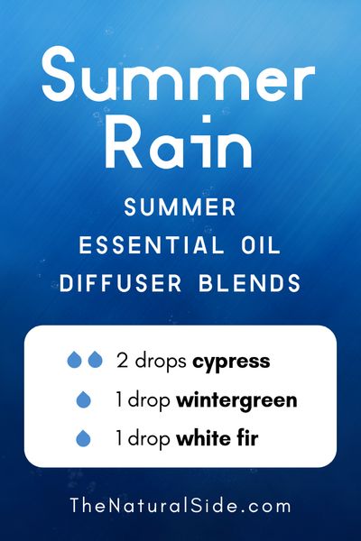 Summer Rain - Summer Essential Oil Diffuser Blends | 21+ Summer essential oil diffuser recipes blends via thenaturalside.com #essentialoils #summer #diffuser #blends