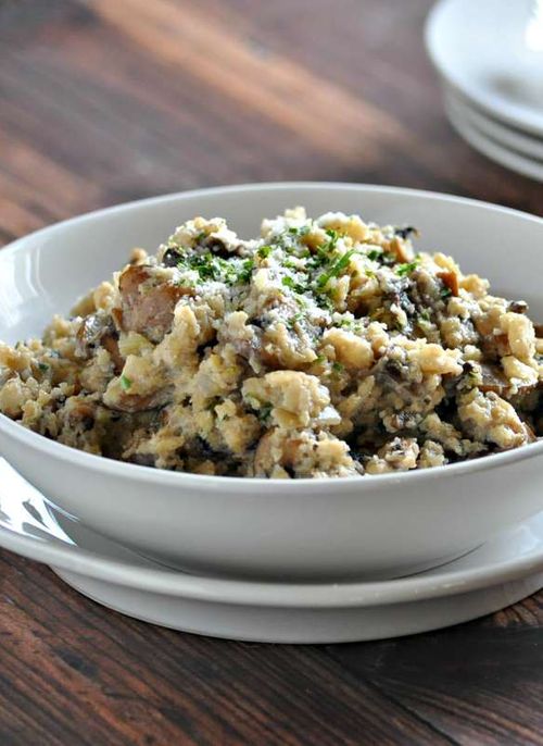 Mushroom-Risotto | low carb vegetarian lunch ideas | keto diet and recipes
