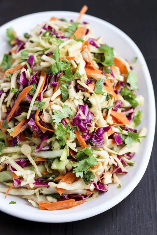 asian ginger slaw - low carb vegan lunch recipes